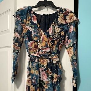 Floral long sleeve dress